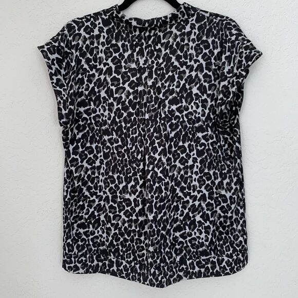 Calvin Klein Top Womens Large Animal Print Cheetah Leopard Career Work Mob Wife - Picture 2 of 7